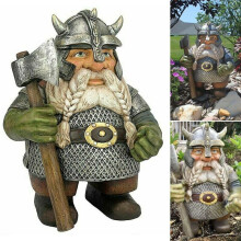 Viking Victor Norse Νάνος Gnome άγαλμα στολίδι στολίδι