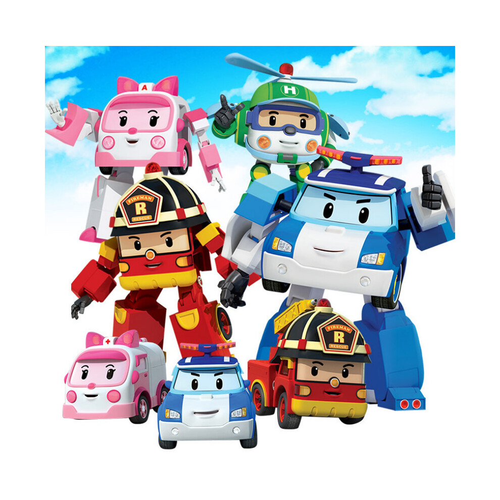 4pcs Robocar Poli Ambe Roy Robot Transformers Toys on OnBuy