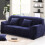 (Navy Blue, 3 Seater) Easy Fit Sofa Slipcover Stretch Protector Plush 1