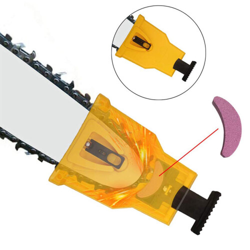 Chainsaw Sharpener, Portable Teeth Blade Grinder Tools Fit (Included 2 Extra Whetstone)