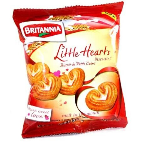 Britannia (Pack of 6) Britannia Little Hearts Biscuits 75g 1