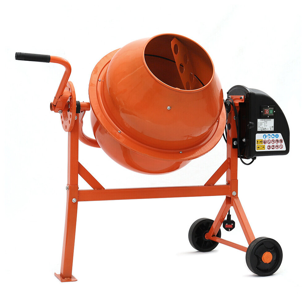 Cement Mixer Portable Electric Mortar Plaster Concrete Machine - 63L