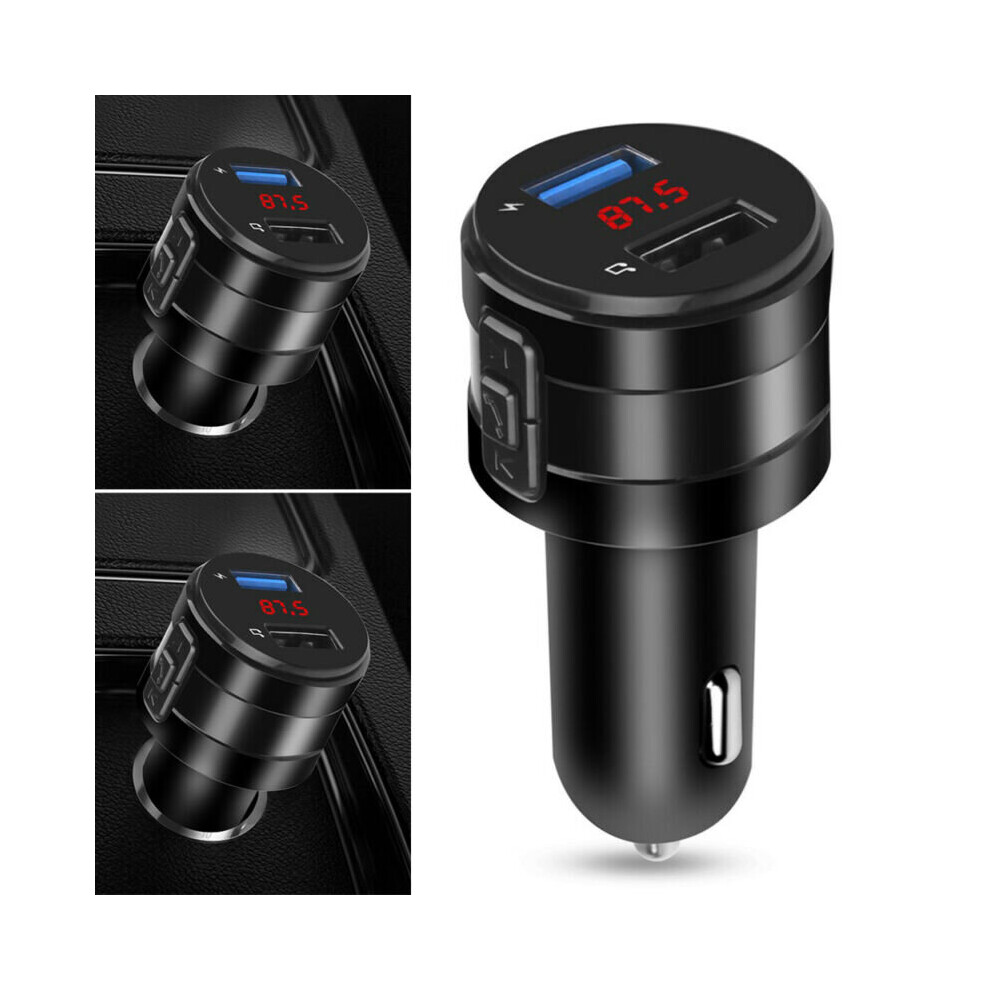 Wireless Bluetooth 5.0 Car Fm Transmitter Mp3 Player 2 Usb Car Charger Handsfree 683546984883