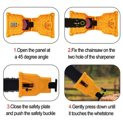 Chainsaw Sharpener, Portable Teeth Blade Grinder Tools Fit (Included 2 Extra Whetstone) 2