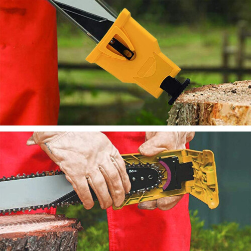 Chainsaw Sharpener, Portable Teeth Blade Grinder Tools Fit (Included 2 Extra Whetstone) 1