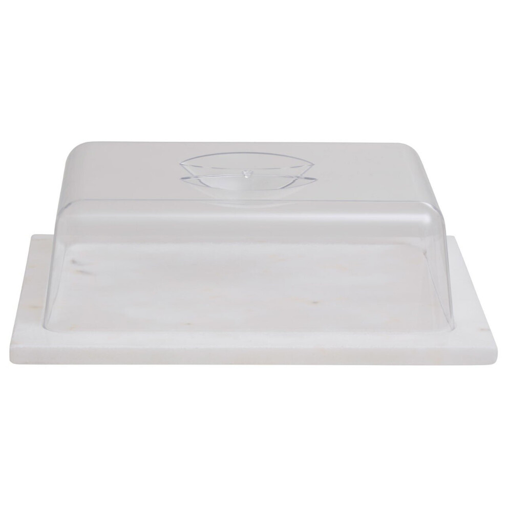 Premier Housewares Rectangular Marble Cheese Board Contemporary Lid White