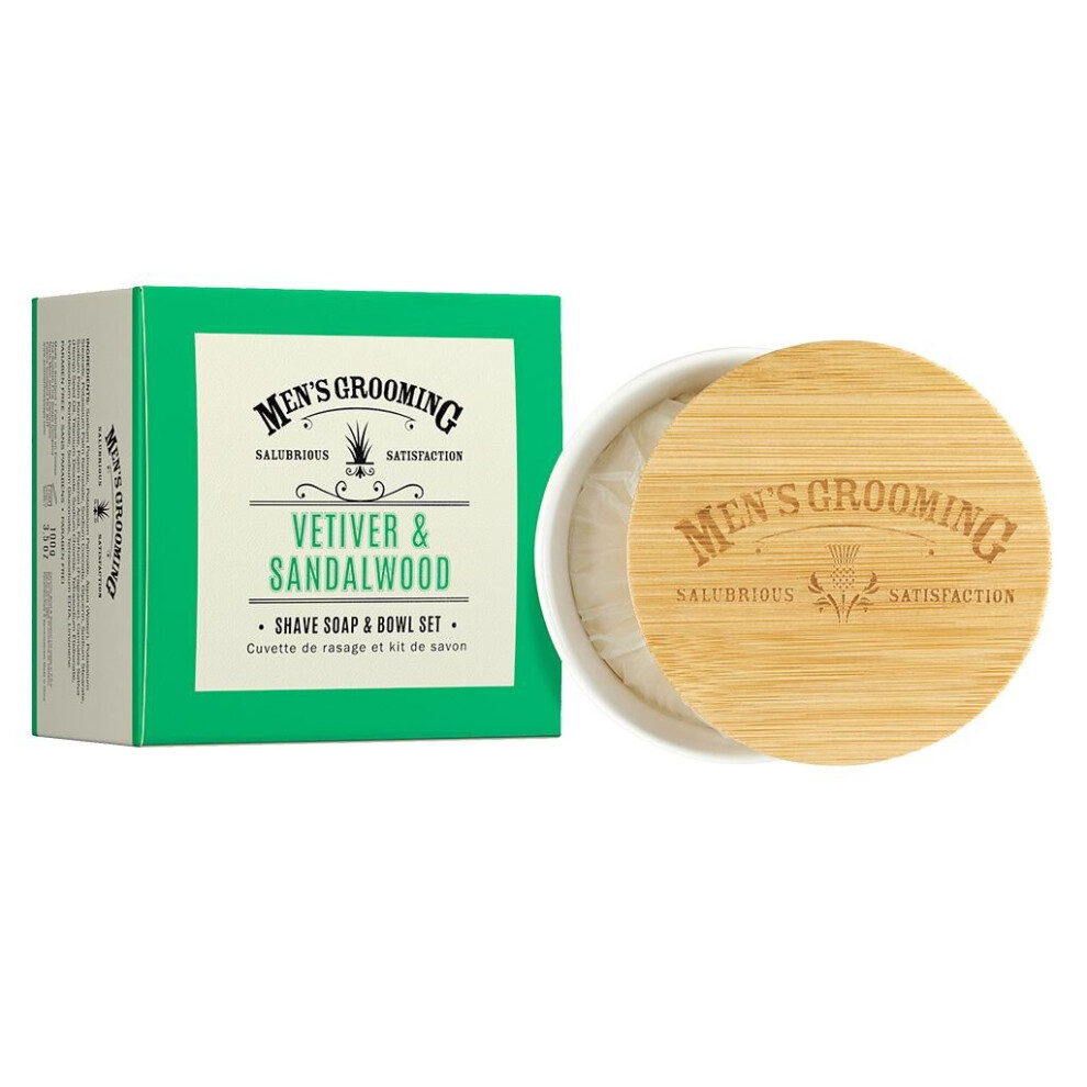 Vetiver & Sandalwood Shave Soap & Bowl Set