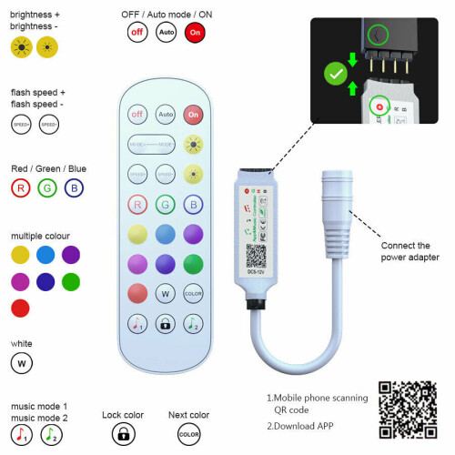 Ranpo (5m 16.4ft) 33Ft LED Strip Lights Bluetooth App Remote Control 1
