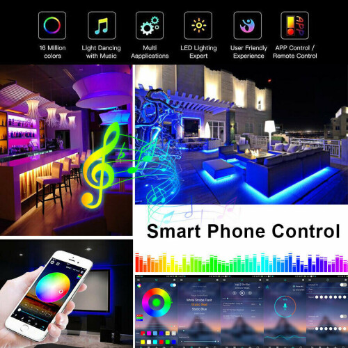 Ranpo (10m 33ft (2*5m)) 33Ft LED Strip Lights Bluetooth App Remote Control 2