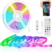 (5m 16.4ft) 33Ft LED Strip Lights Bluetooth App Remote Control