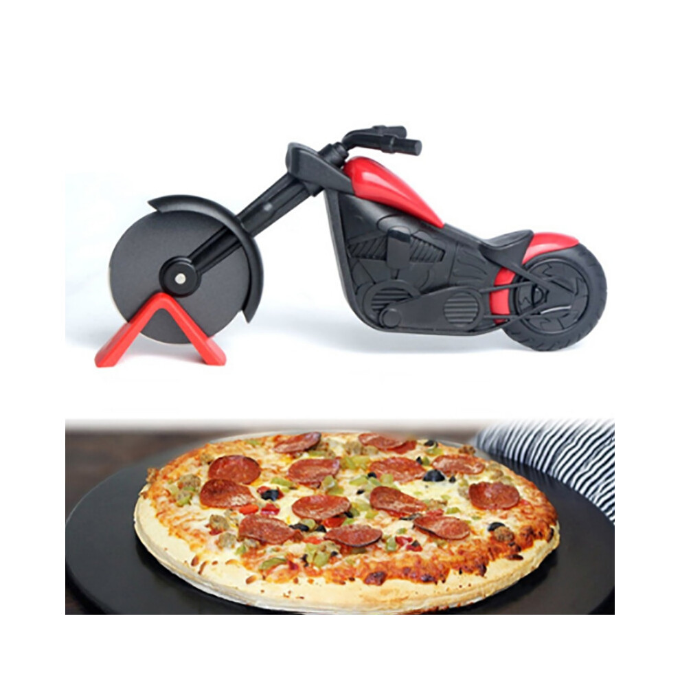 Motorcycle Pizza Cutter Wheel Knife Slicer Tools Kit
