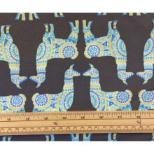 Fat Quarter Llama Rama Green And Blue 100% Cotton Quilting Fabric