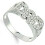 (U) Sterling Silver DAD Ring 925 Hallmark Gemstone British Made Fathers Day Daddy 2