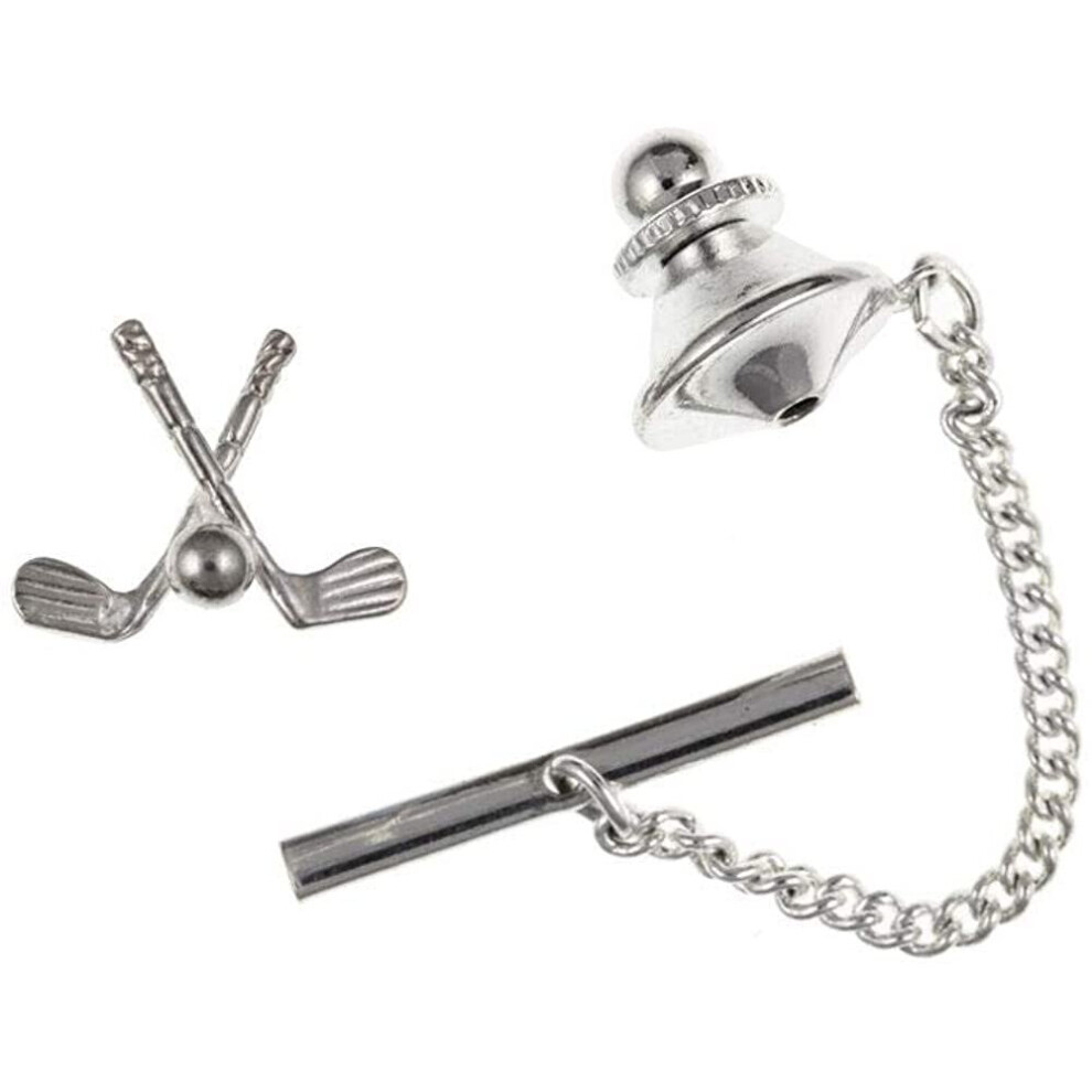 Golf Tie Tack Pin Sterling Silver