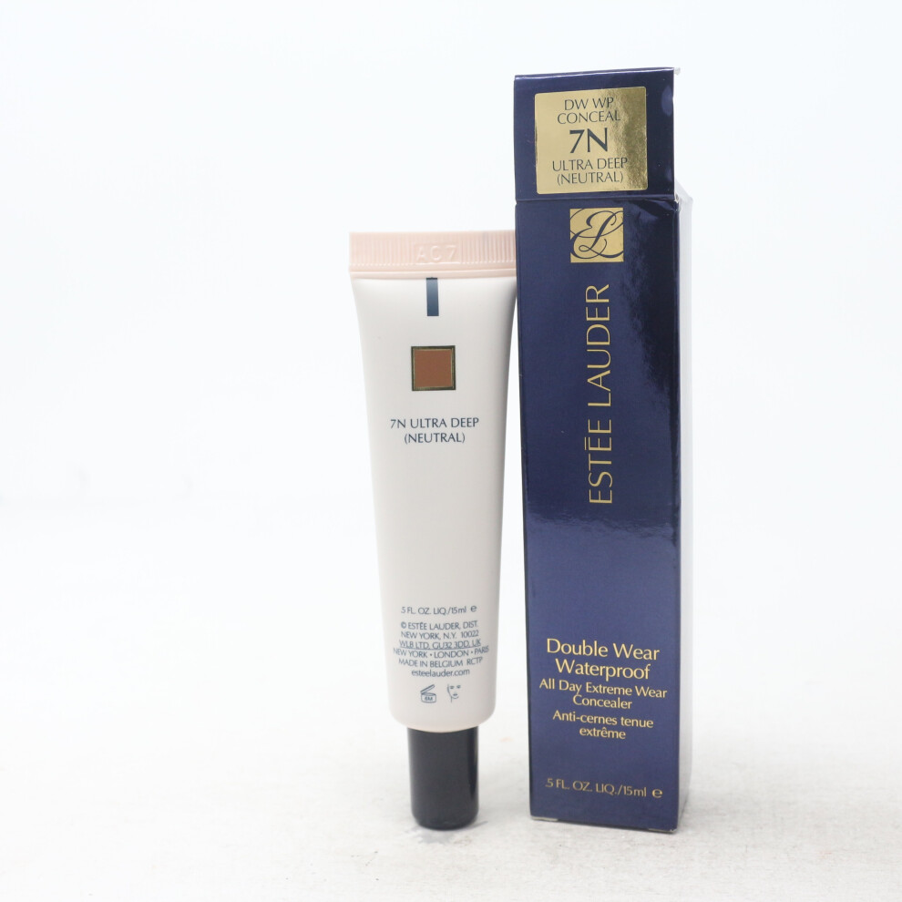 (7N Ultra Deep) Estee Lauder Double Wear Waterproof Extreme Wear Concealer 0.5oz  New With Box