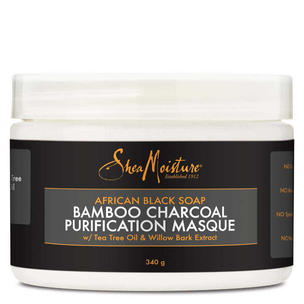 Shea Moisture African Soap Bamboo Charcoal Masque 340Ml Black