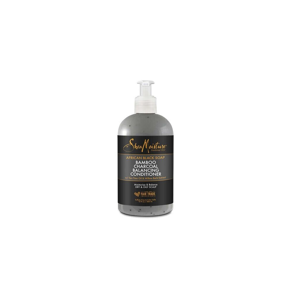 Shea Moisture African Black Soap Bamboo Charcoal Conditioner 384Ml