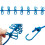 TRIXES Blue Long Compact Flexible 12 Peg Travel Washing Line 4
