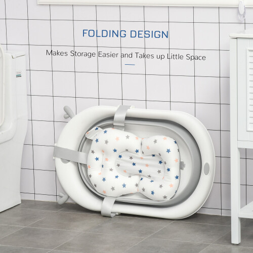 Homcom HOMCOM Foldable Baby Bath Tub Ergonomic with Temperature-Induced Water Plug 2