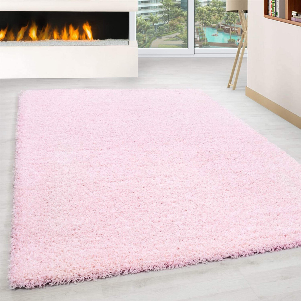 (Baby Pink, 160cm X 230cm) Abaseen Carpet Floor Size Extra New Modern Rugs