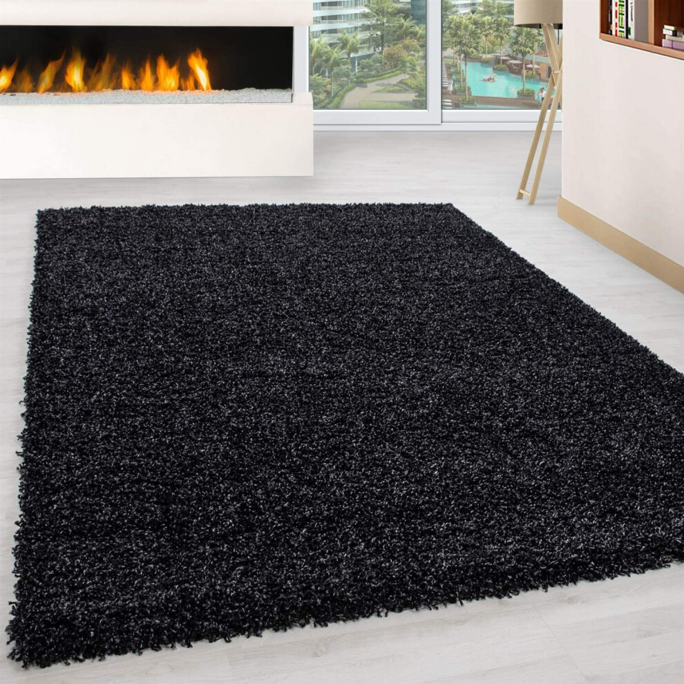 (Anthracite, 120cm x 170cm) Abaseen Carpet Floor Size Extra New Modern Rugs