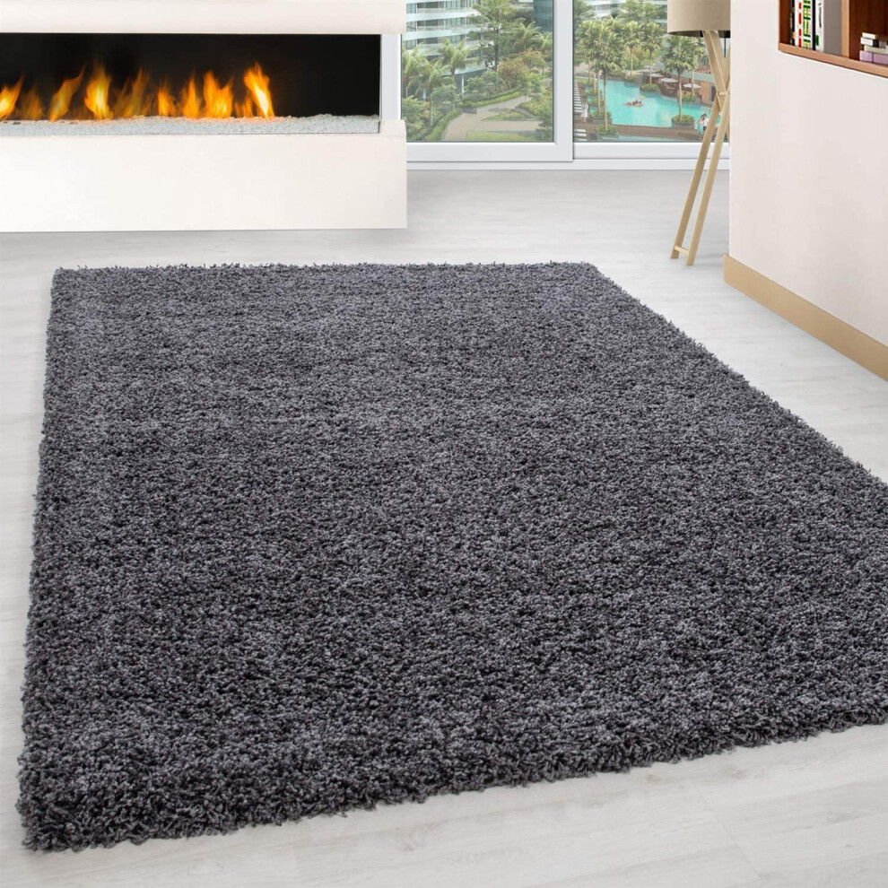 (Dark Grey, 120cm x 170cm) Abaseen Carpet Floor Size Extra New Modern Rugs