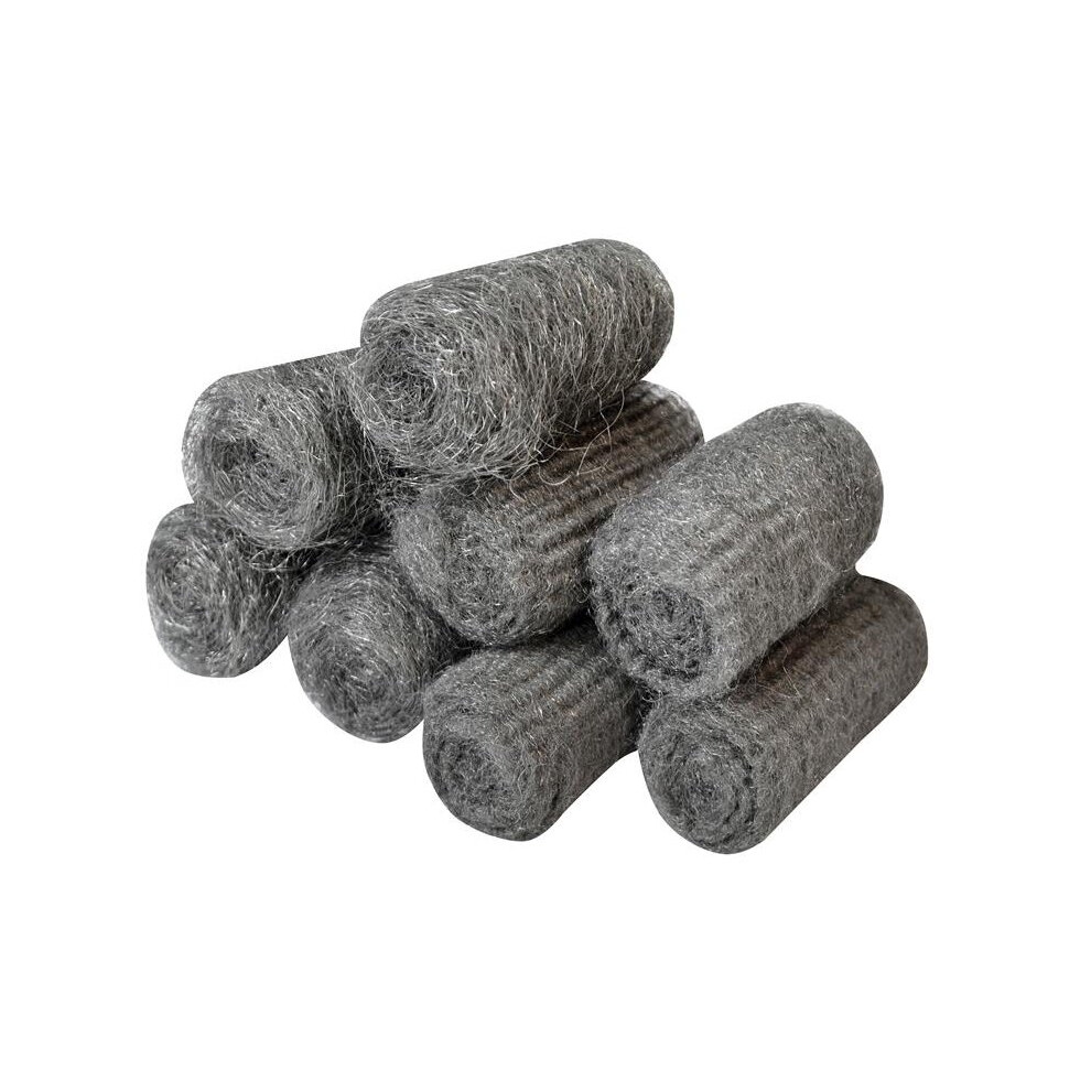 Faithfull Steel Wool, Assorted Grades 20g Rolls (Pack 8)