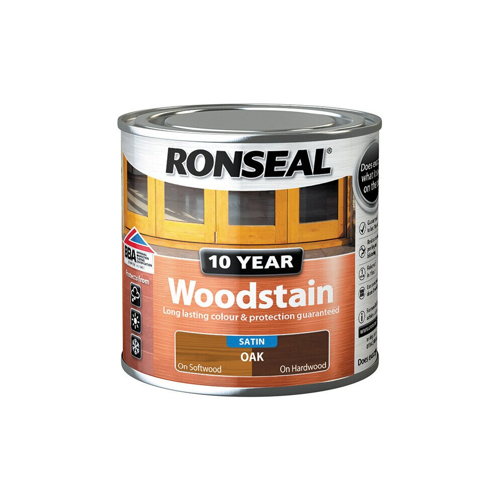 Ronseal 10 Year Woodstain Oak 250Ml