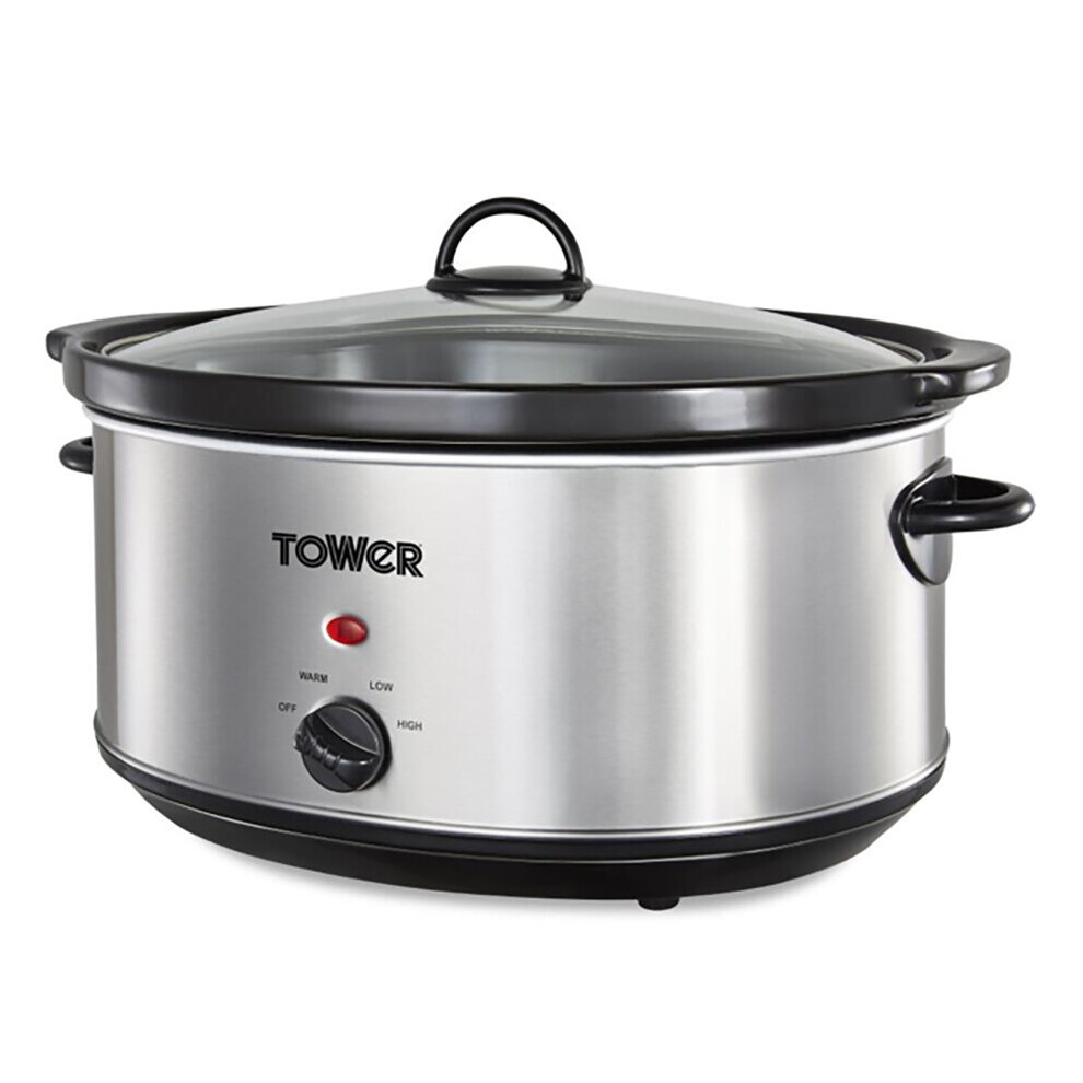 Tower Slow Cooker Stainless Steel 6.5L T16040