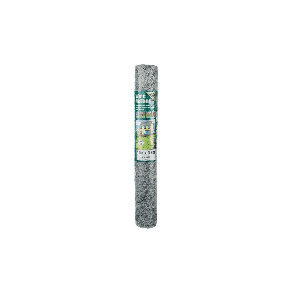 Gardman Galvanised Wire Netting 25mm² Hexagon, 10 x 0.6m 50040
