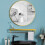 Living And Home (Gold 80CM) Slim Frame Round Mirror 1