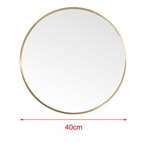 Living And Home (Gold 40CM) Slim Frame Round Mirror 2
