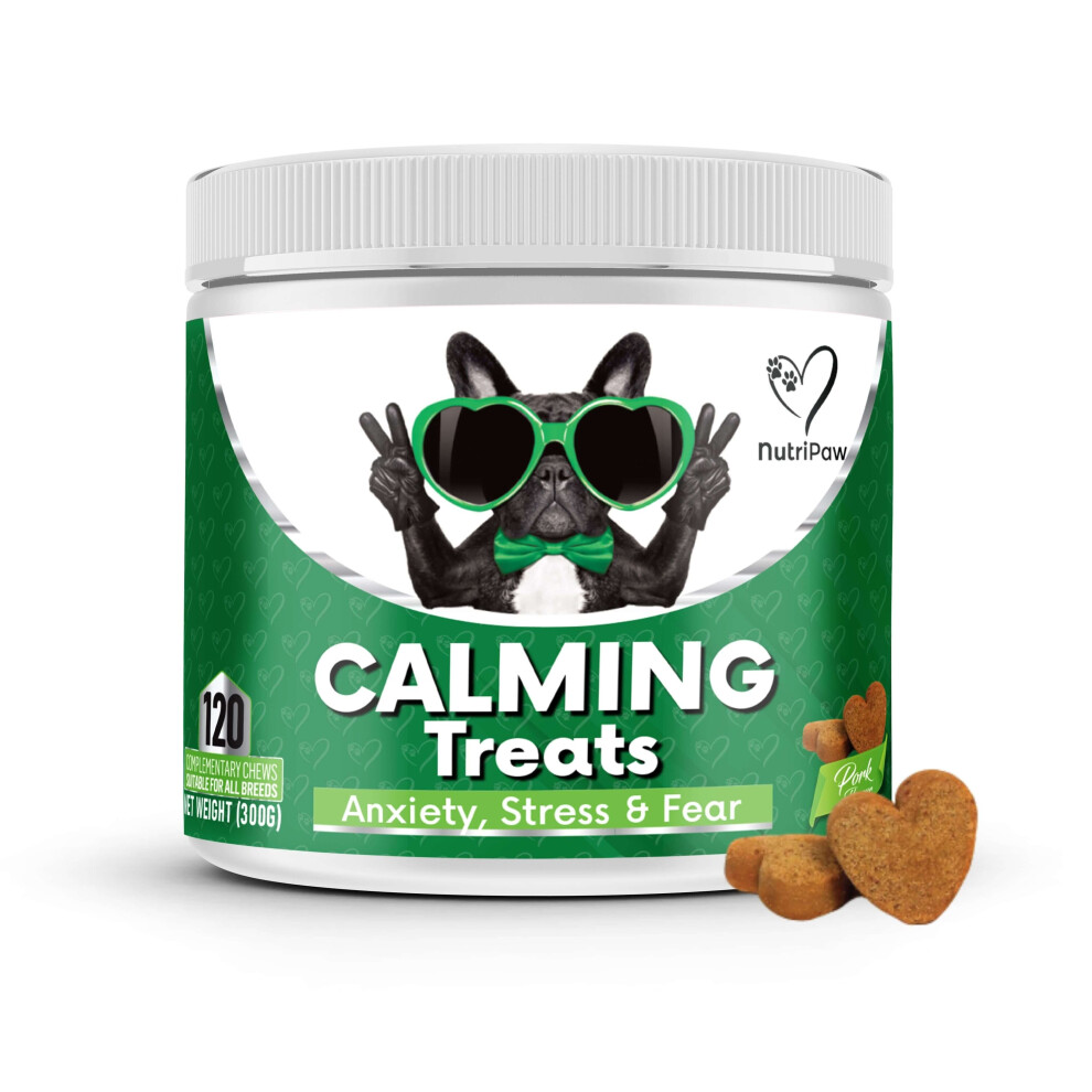 Nutripaw Calming Dog Treats - Stress, Anxiety, Fear - 120 Chews
