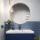 Living And Home (Gold 80CM) Slim Frame Round Mirror 4