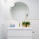 Living And Home (White 80CM) Slim Frame Round Mirror 4