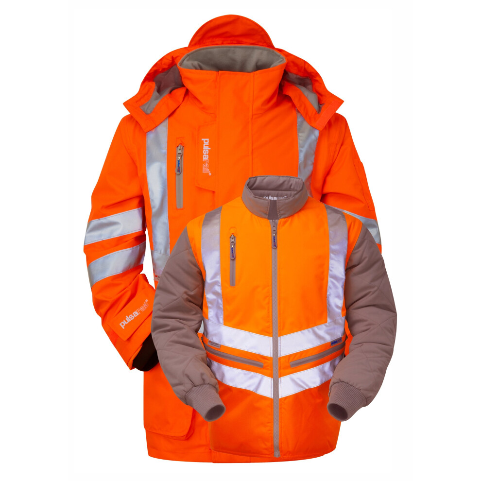 Pulsar PR497 Rail Specification 7-In-1 Storm Coat C/W Body Warmer Large