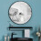 Living And Home (Black 60CM) Slim Frame Round Mirror 3