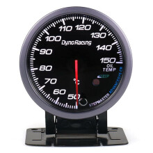 2.5" 60mm Electronic White Amber LED Oil Temp Temperature Gauge Meter Sensor with Bracket for 4/6/8 Cylinder Engine 12V Gasoline Cars