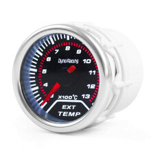 2'' 52mm Universal Car Exhaust Gas Temp Temperature Gauge EGT Meter Smoke Lens LED Super White Display for 4/6/8 Cylinder Engine 12V Gasoline Cars