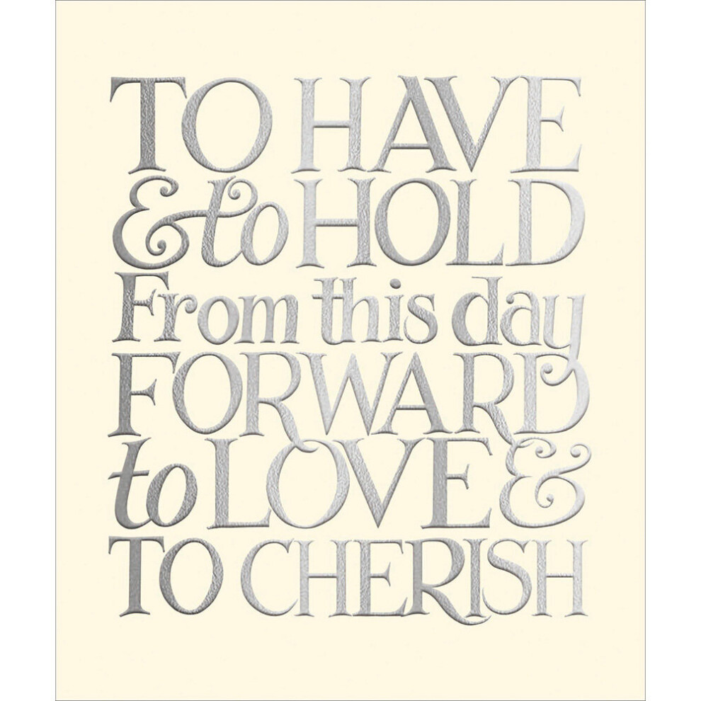 Woodmansterne To Have & To Hold Emma Bridgewater Wedding Greeting Card