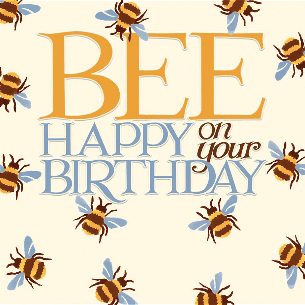 Bee Happy On Your Birthday Emma Bridgewater Birthday Greeting Card Woodmansterne