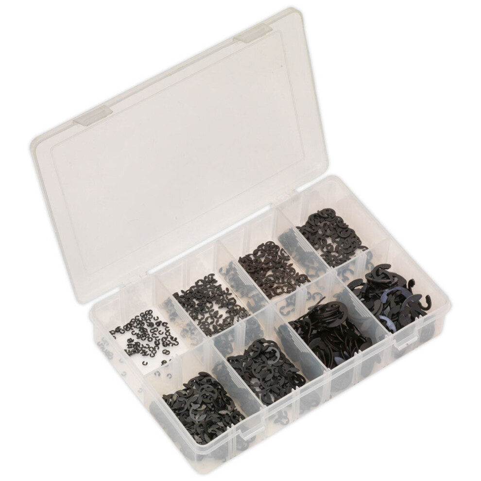 Sealey Ab012er E-Clip Retainer Assortment 800Pc Metric 5054511018813