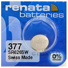 (5 x 377 or SR626SW AG4) Renata 377 Single Watch Batteries Silver Oxide Swiss Made 0% Mercurry Long Life