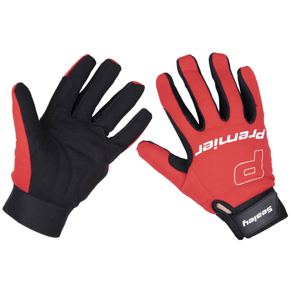 Sealey Mg796l Mechanic's Gloves Padded Palm - Large Pair