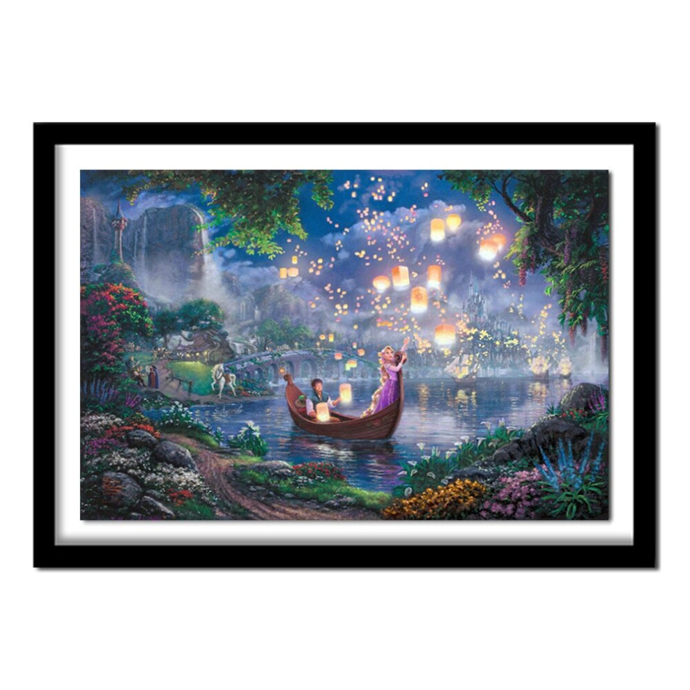 Full Square Diamond Painting Cross Stitch Sets Fairy Tale Diamond Rhinestones Portrait Home Decoration Painting C206 50*40Cm (Without Frame)