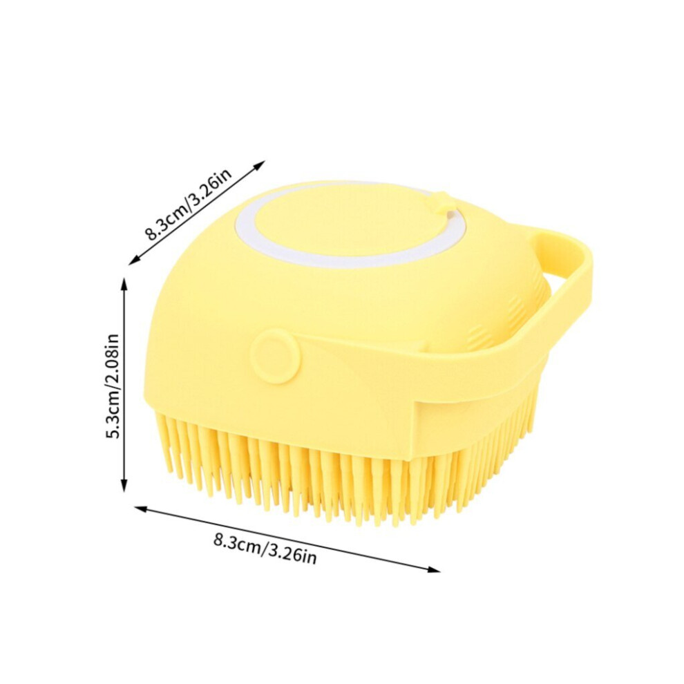 Lahdek Bath Brush Silicone Scrubber Dispenser Multifunction Bathroom For Babies Body Pet Dog Shampoo Brush Cat Massage Comb