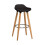 Premier Housewares Black Abs Beech Wood Bar Stool, Easy to Clean Kitchen Bar Stool, Footrest Support Bar Stool 1