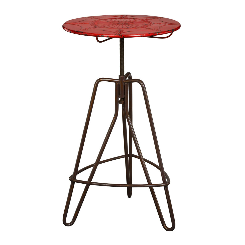 Premier Housewares Metal Artisan Table Red