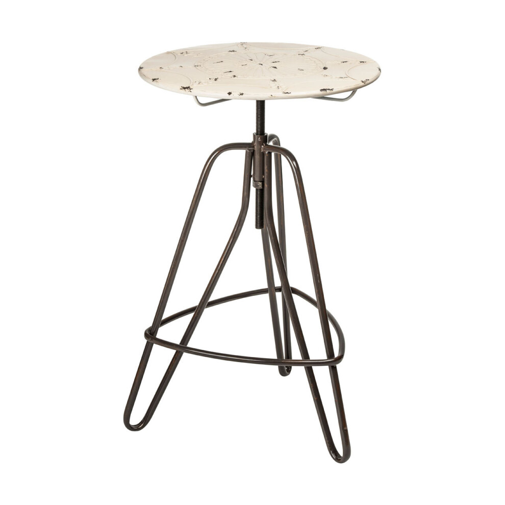 Premier Housewares Artisan Metal Table Cream