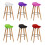 Premier Housewares Black Abs Beech Wood Bar Stool, Easy to Clean Kitchen Bar Stool, Footrest Support Bar Stool 2